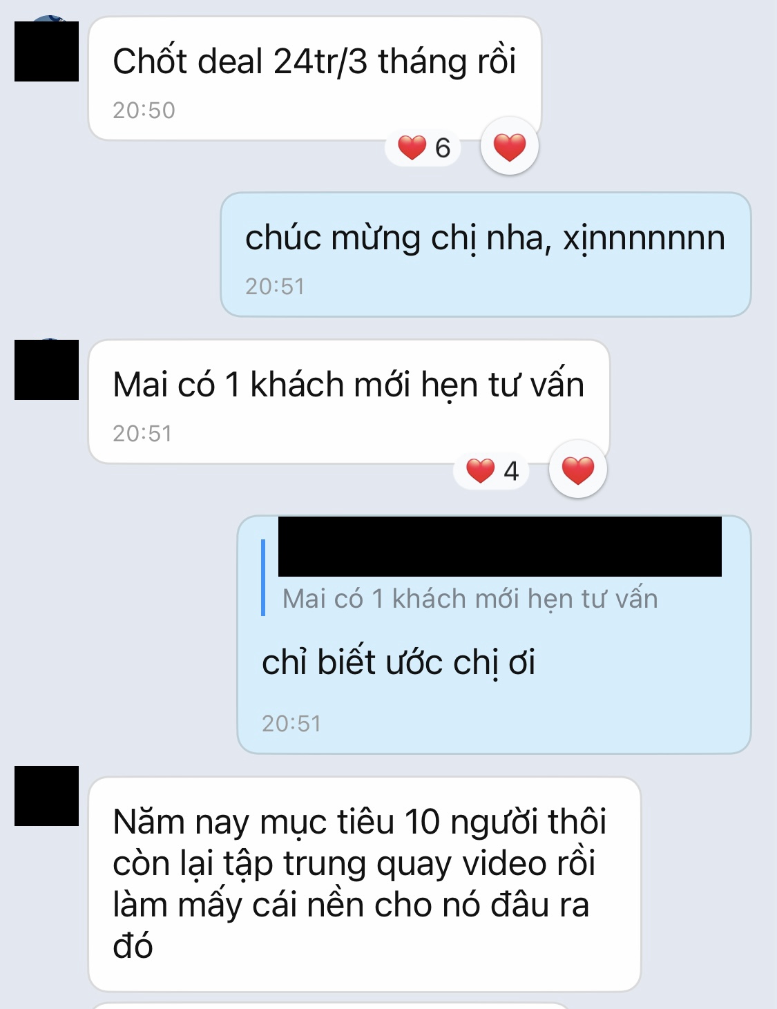 Tin nhắn học viên